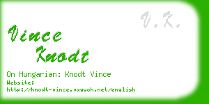 vince knodt business card